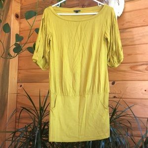 Yellow mustard color tunica dress